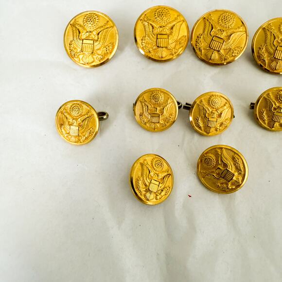 Vintage Army Military Suit Jacket Button Replacements 10 Ct - Picture 2 of 4